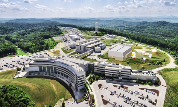 Aerial view of the Spallation Neutron Source at ORNL.