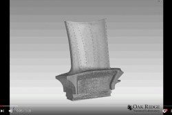 Neutrons Image Additive Manufactured Turbine Blades in 3-D