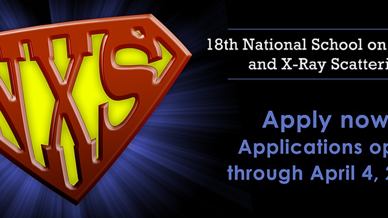Applications are now being accepted for the 18th National School on Neutron and X-Ray Scattering, which will begin on July 30, 2016.