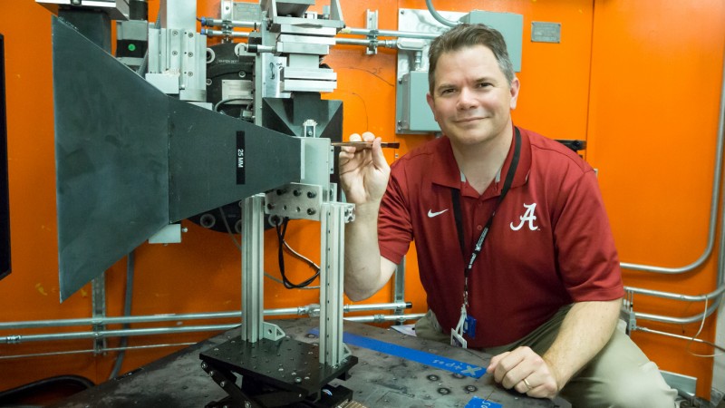 Luke Brewer, Associate Professor at the University of Alabama Department of Metallurgical and Materials Engineering, is using the Neutron Residual Stress Mapping Facility, HFIR beam line HB-2B, to study a metal powder application that he and his colleagues at the Naval Air Systems Command are interested in using for corrosion protection and additive repair of aircraft structures. 